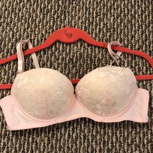 Pink & Cream Bra 38C adjustable straps!